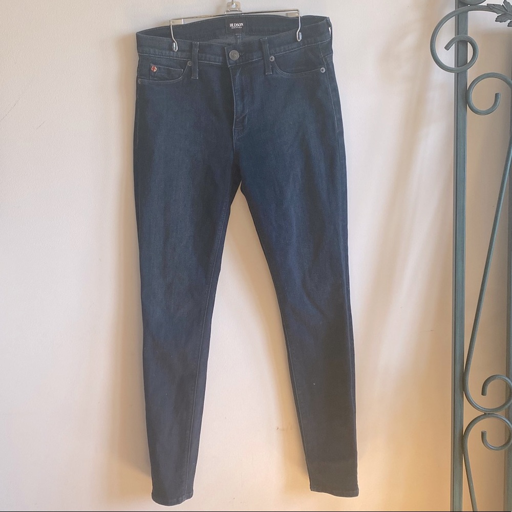 Hudson dark wash skinny jeans